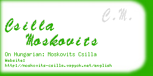 csilla moskovits business card